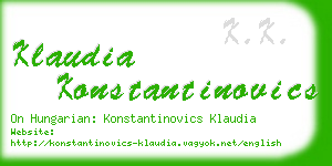 klaudia konstantinovics business card